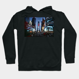 The lights of Times Square at twilight, NYC Hoodie
